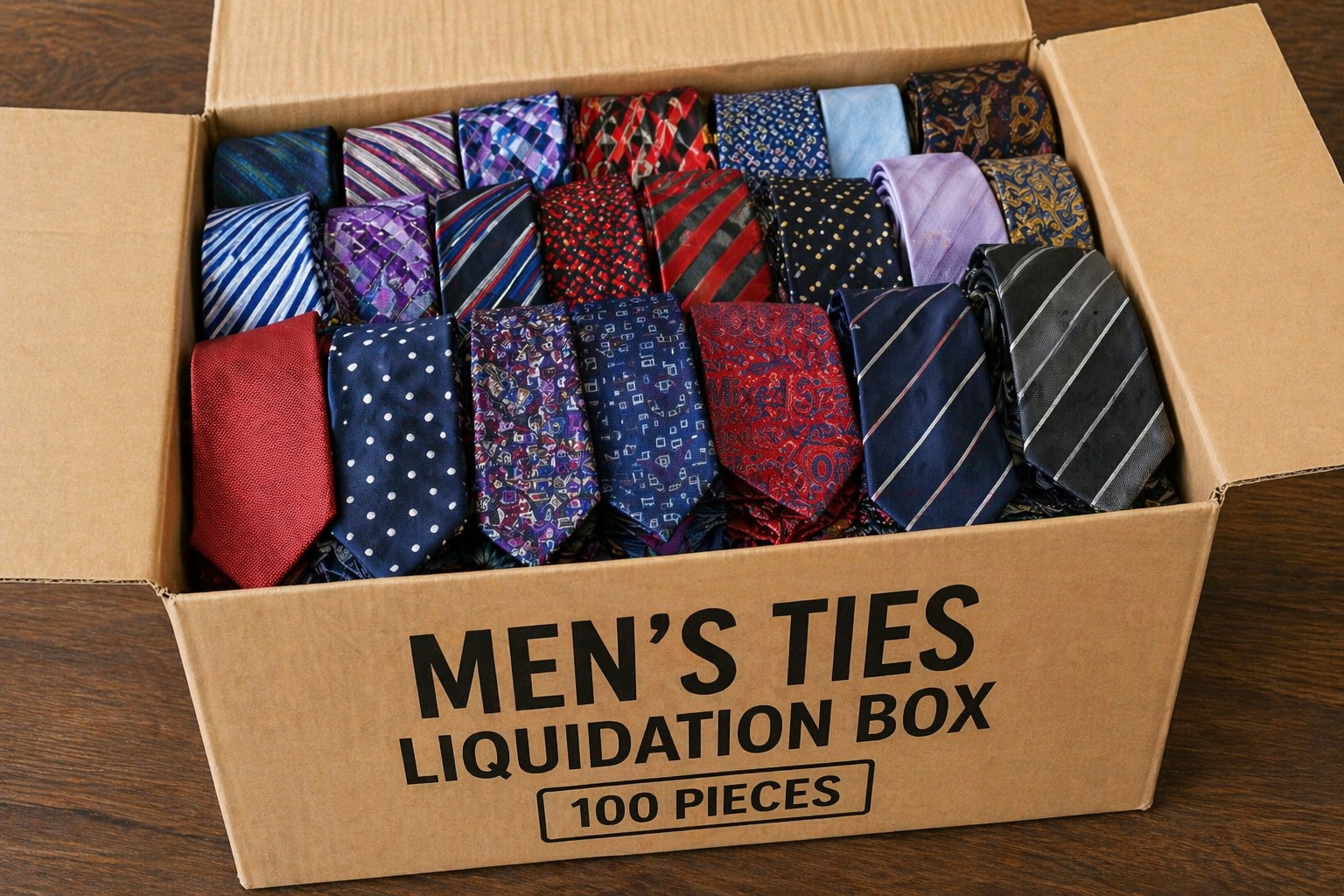 👔 Caja De Ropa Men’s Ties Liquidation Box (100 Pieces)